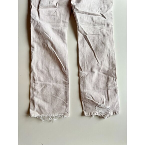 MOTHER The High Waisted Rascal Ankle Soft Pink Slim Straight Leg Jeans, Size 30 - Picture 11 of 16